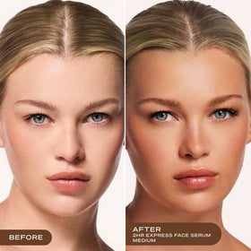 Loving Tan dropper releasing lightweight serum texture that hydrates skin