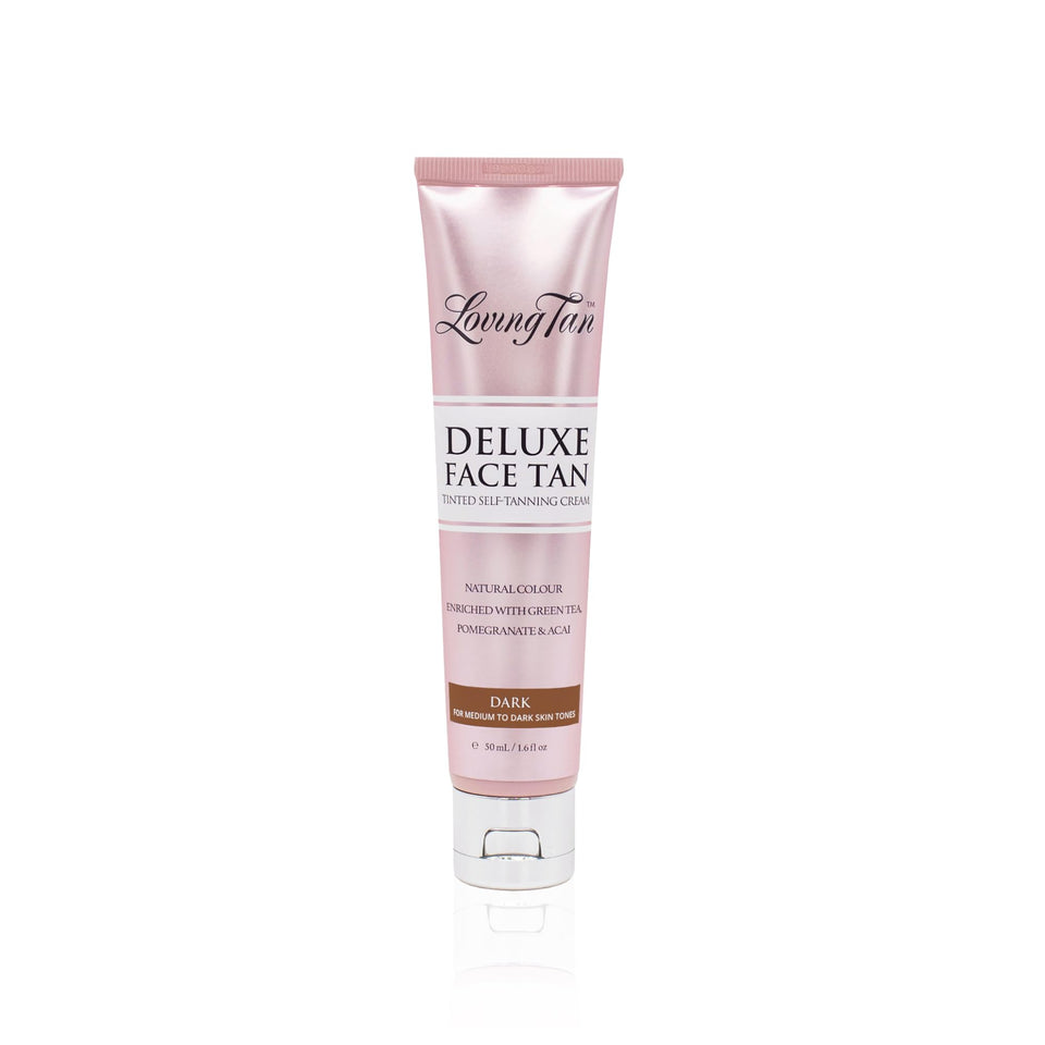 Loving Tan front packaging showing the face tanner and benefits