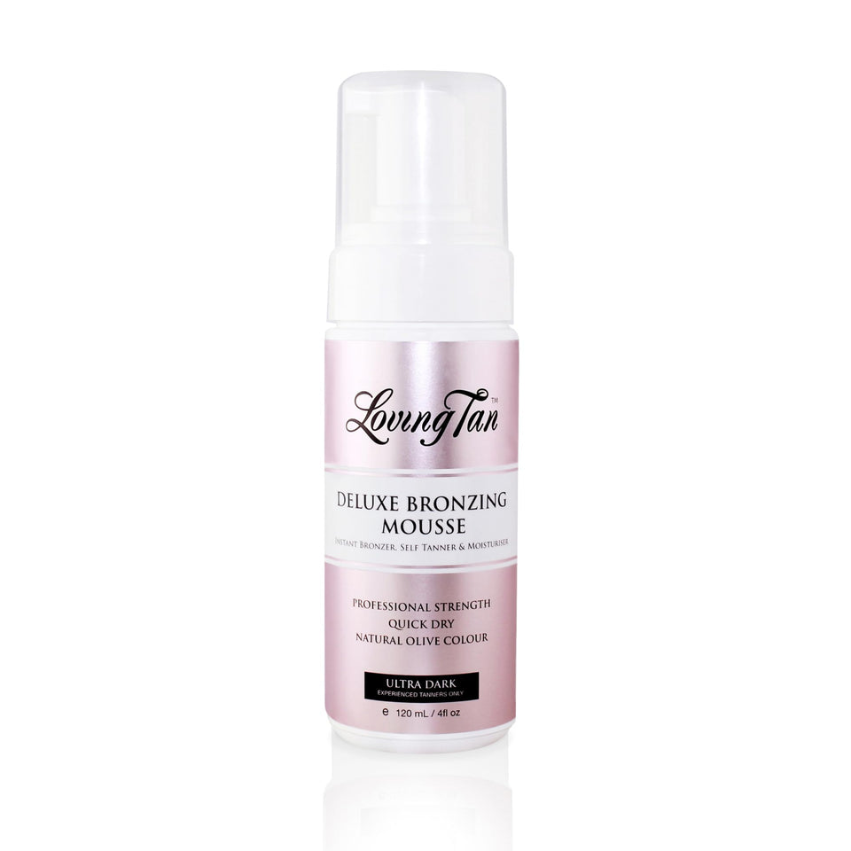 Loving Tan front bottle showing Ultra Dark label and benefits