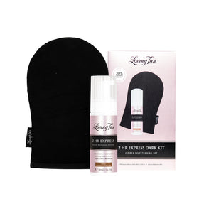 Loving Tan front packaging showing compact travel kit and convenience