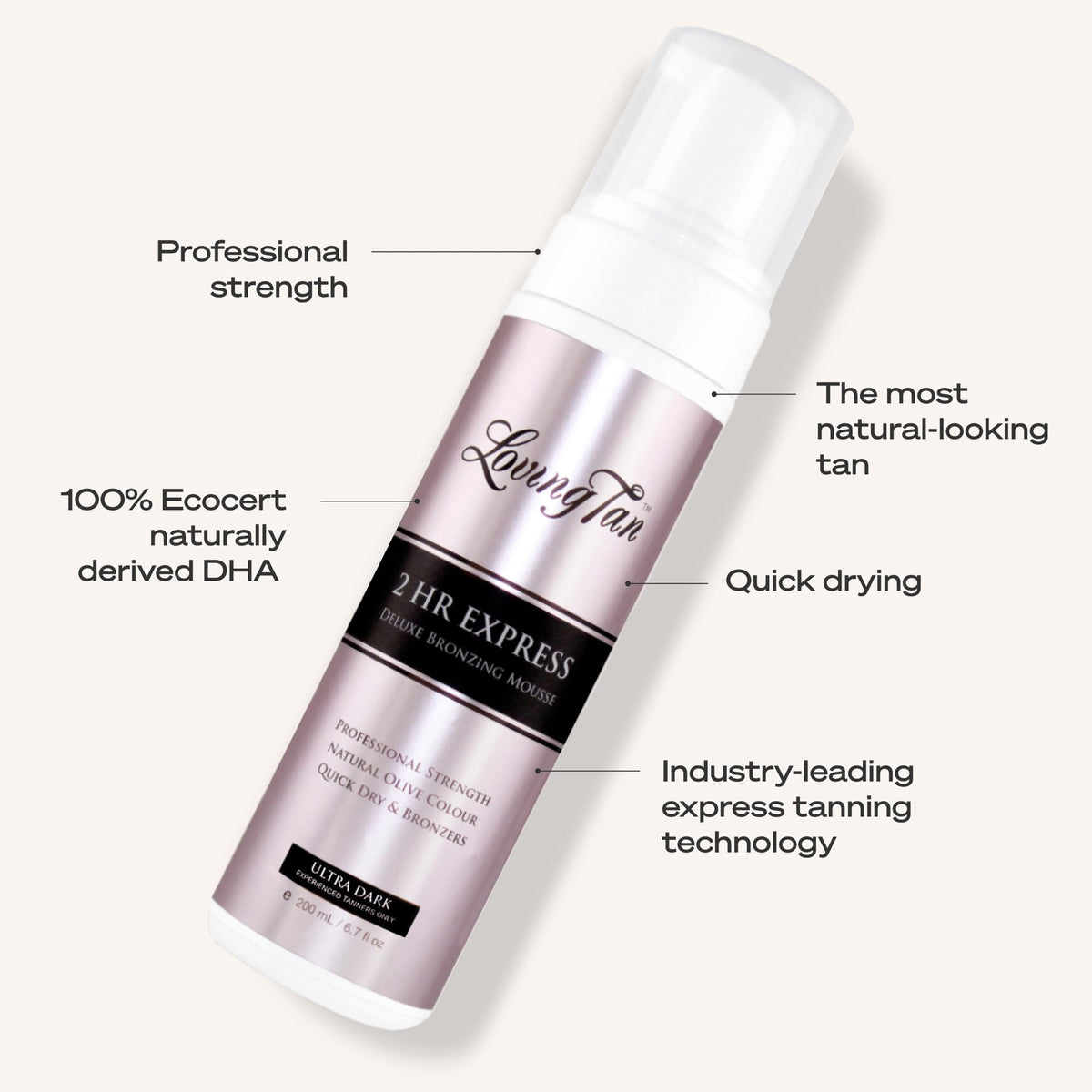 Loving Tan guide colour visible on skin to ensure even application coverage
