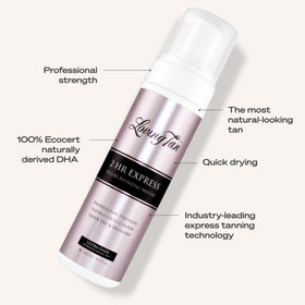 Loving Tan guide colour visible on skin to ensure even application coverage