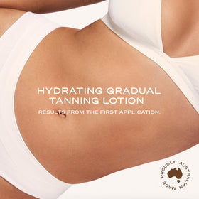 Loving Tan applied with applicator mitt demonstrating even, streak-free result