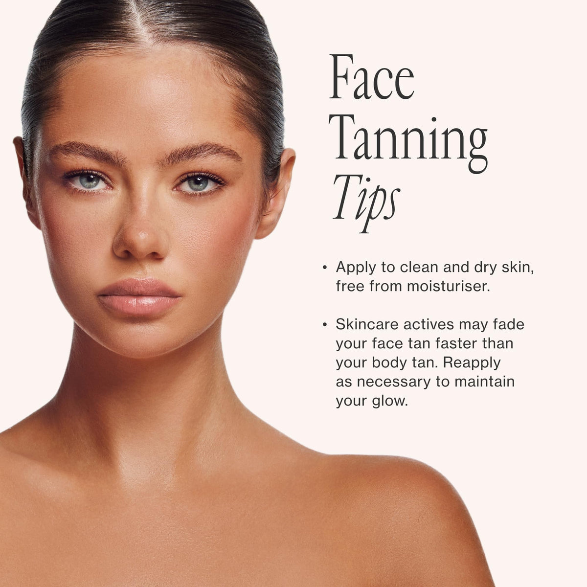 Loving Tan ingredients label close-up highlighting naturally derived DHA