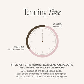 Loving Tan on model in sunlight showcasing even, healthy-looking glow