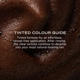 Loving Tan applying mousse with mitt for streak-free, easy application