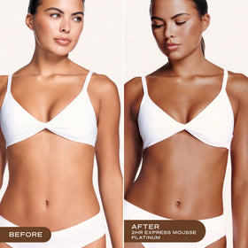 Loving Tan mousse foam texture close-up demonstrating quick-dry, lightweight feel