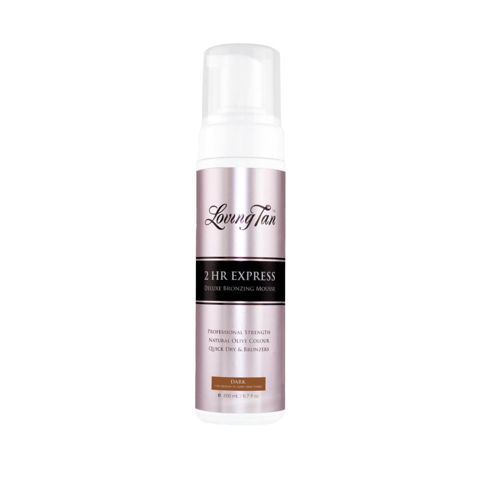 Loving Tan bottle front with pump showing sleek packaging and easy dispensing
