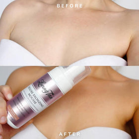 Loving Tan label close-up highlighting formulation details and professional-strength benefit