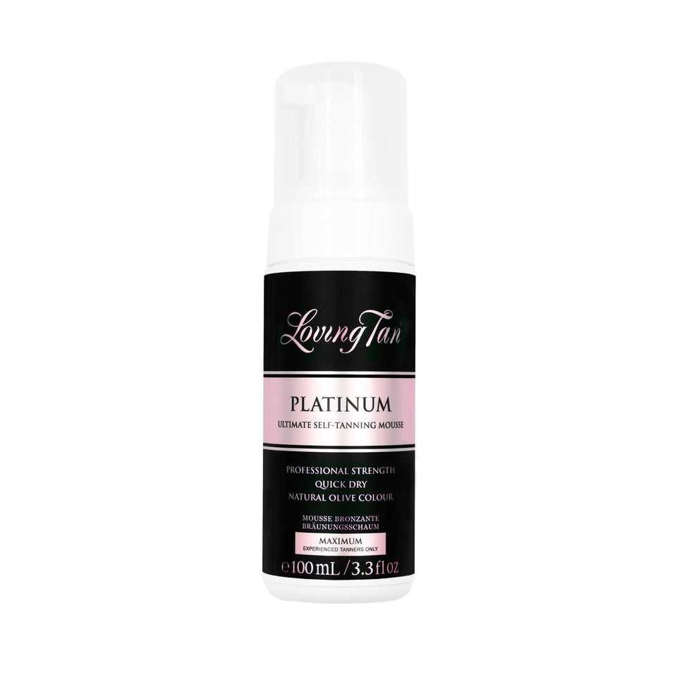 Loving Tan front packaging showing professional self tanning mousse benefit
