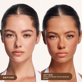 Loving Tan serum texture droplet highlighting hydrating, lightweight formula