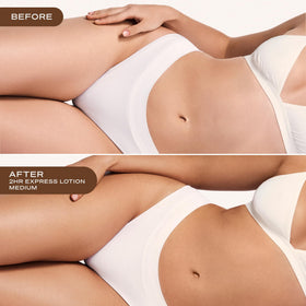 Loving Tan lotion texture close-up highlighting hydrating, lightweight feel