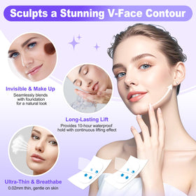 Loxbcin applied on neck demonstrating immediate lifting effect