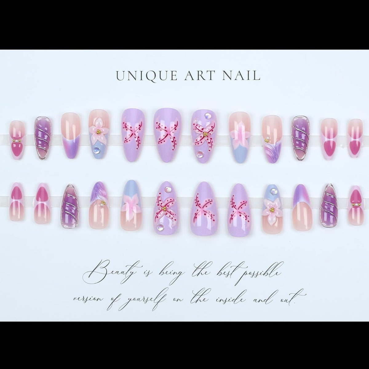 LPOODDNU application set with adhesive tabs illustrating quick five-minute beauty
