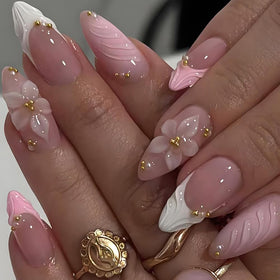LPOODDNU front packaging showing full 24-piece nail kit and benefits