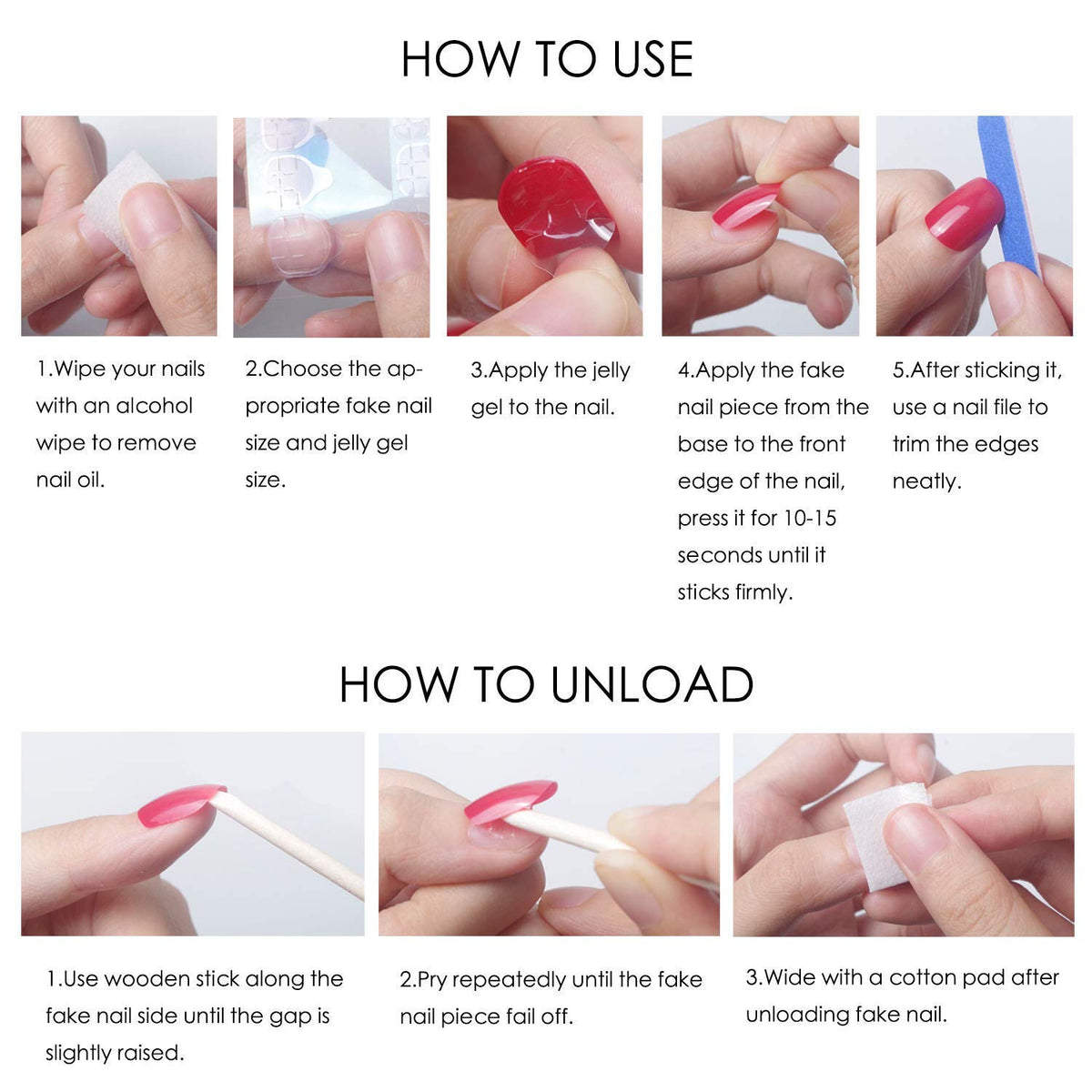 LPOODDNU nails beside ruler indicating length options and scale
