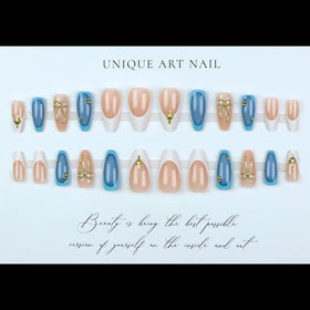 LPOODDNU side profile of almond-shaped nail on finger, demonstrates flattering shape and length