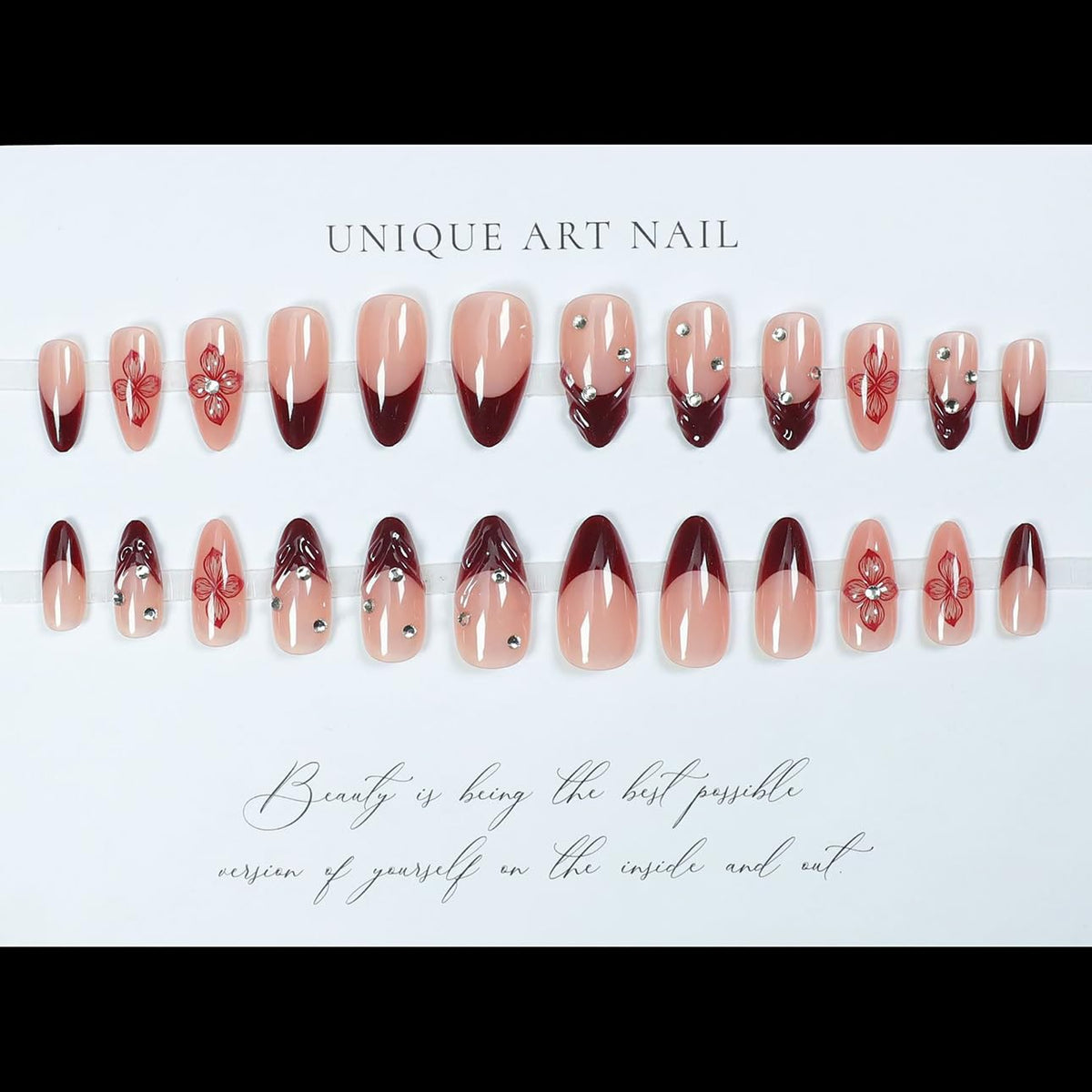 LPOODDNU layout of 24 nails in ten sizes for precise size matching