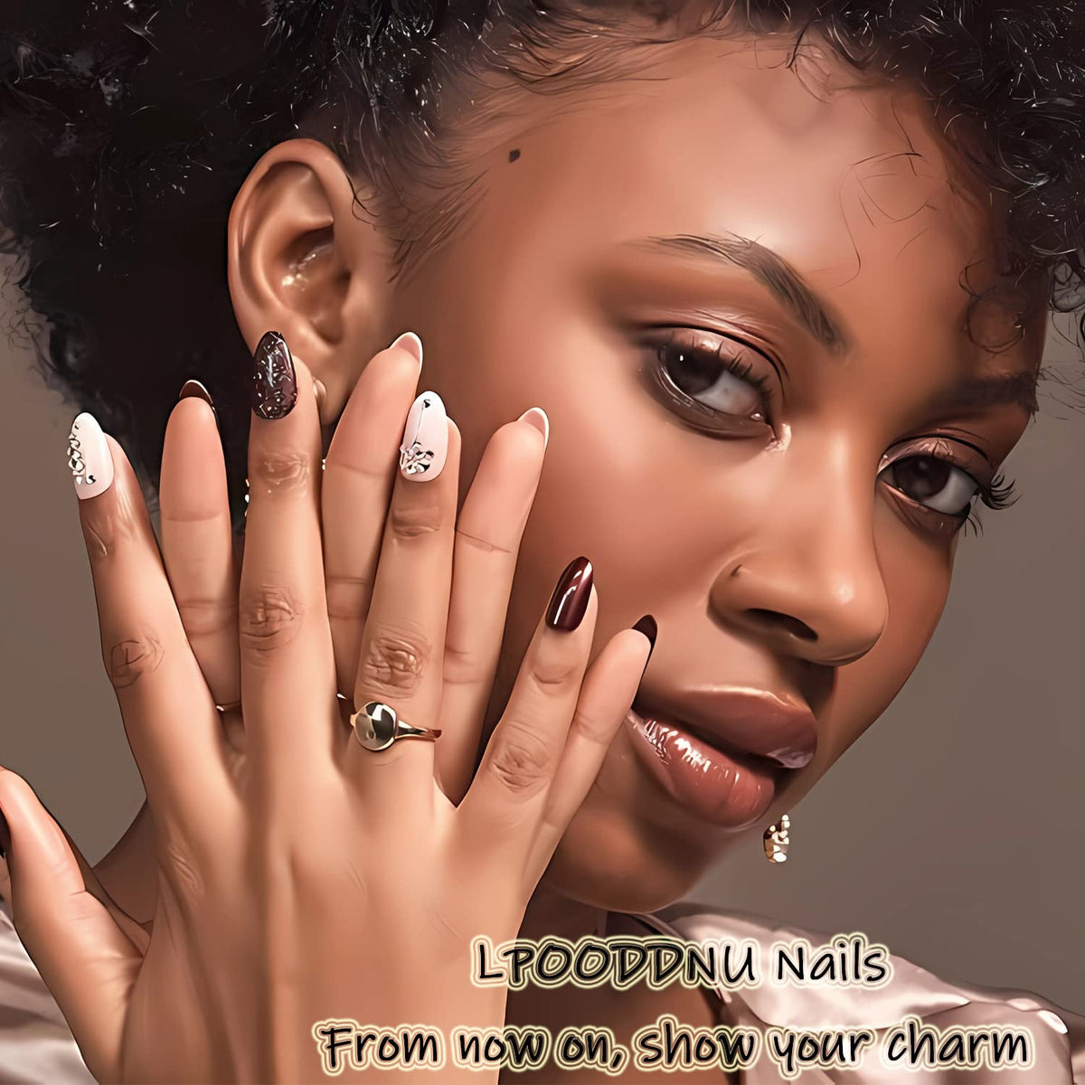 LPOODDNU trimmed and filed nail edges demonstrating customizable length