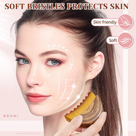LPZXH brush demonstrating jawline strokes to boost lymphatic drainage