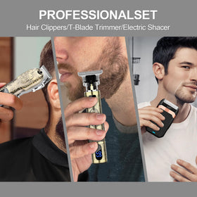 LQT accessories and combs arranged to show guide lengths for consistent cuts