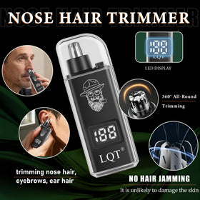 LQT clipper held in hand highlighting ergonomic grip for comfortable control