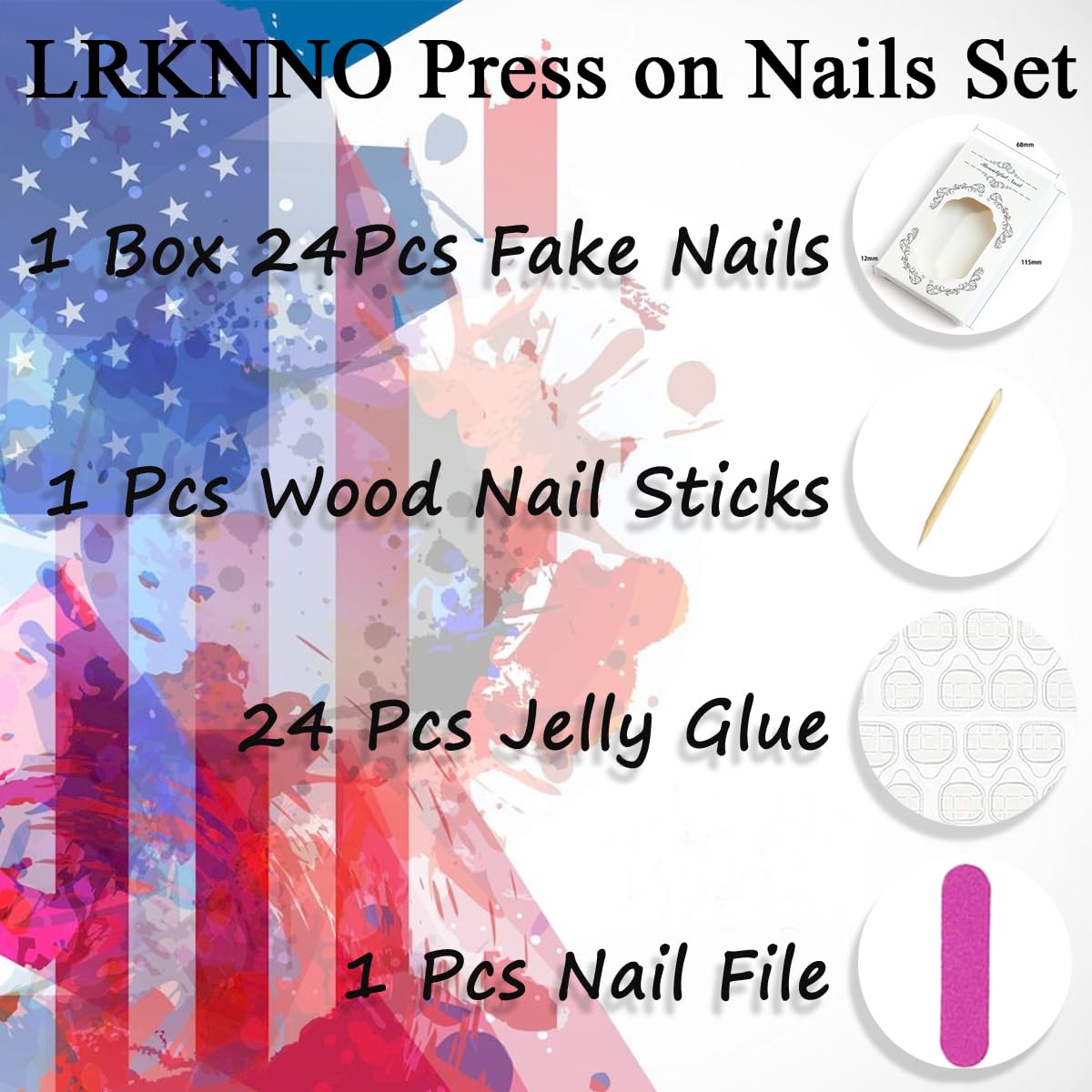 LRKNNO nails arranged by size for scale and easy selection benefit accurate fit