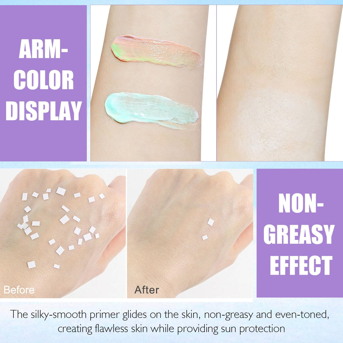 LSxia before and after comparison showing reduced pores and evened skin tone