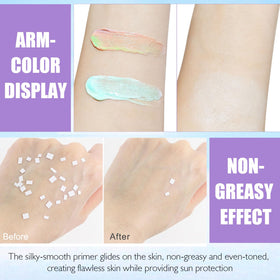 LSxia before and after comparison showing reduced pores and evened skin tone