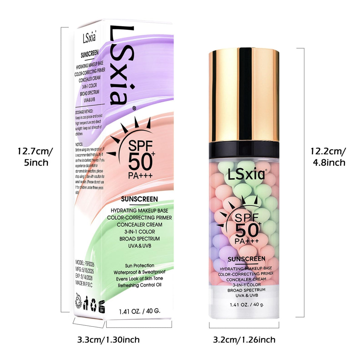 LSxia in outdoor lifestyle scene showing SPF50 protection and natural finish