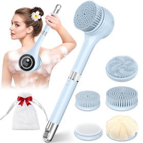 LUBEJR front view packaging showing scrubber and accessories for quick setup