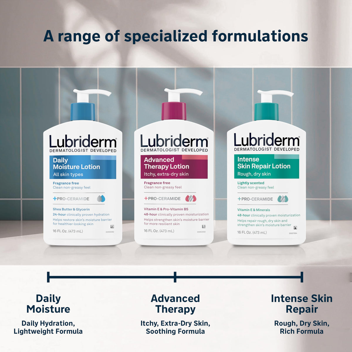 Lubriderm application on hands demonstrating smooth, non-greasy finish