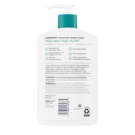 Lubriderm on bathroom shelf lifestyle shot for daily routine use