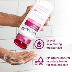 Creamy lather close-up demonstrating gentle moisturizing foam