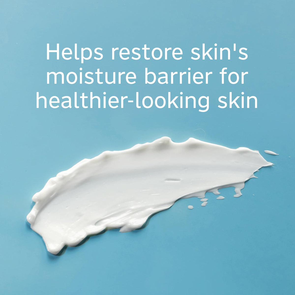 Using Lubriderm on face to demonstrate gentle, non-comedogenic hydration