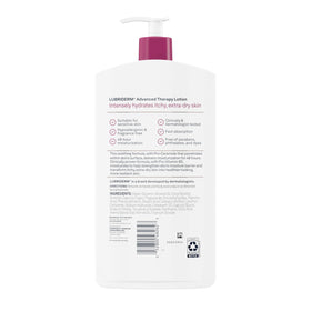 Bedside scene with Lubriderm for nightly moisturizing routine and skin repair support