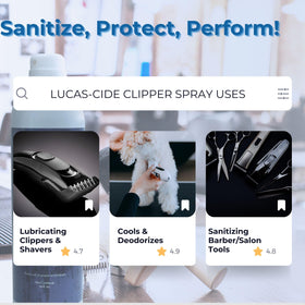 LUCAS-CIDE product label close-up showing disinfectant and usage details