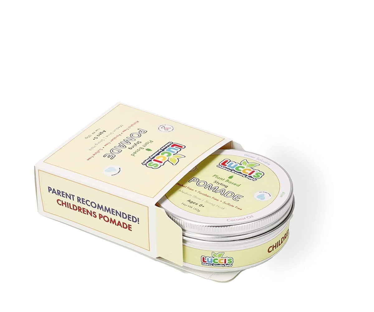 LUCCI’S CHILDRENS GROOMING SUPPLY styled toddler mohawk showing medium shine