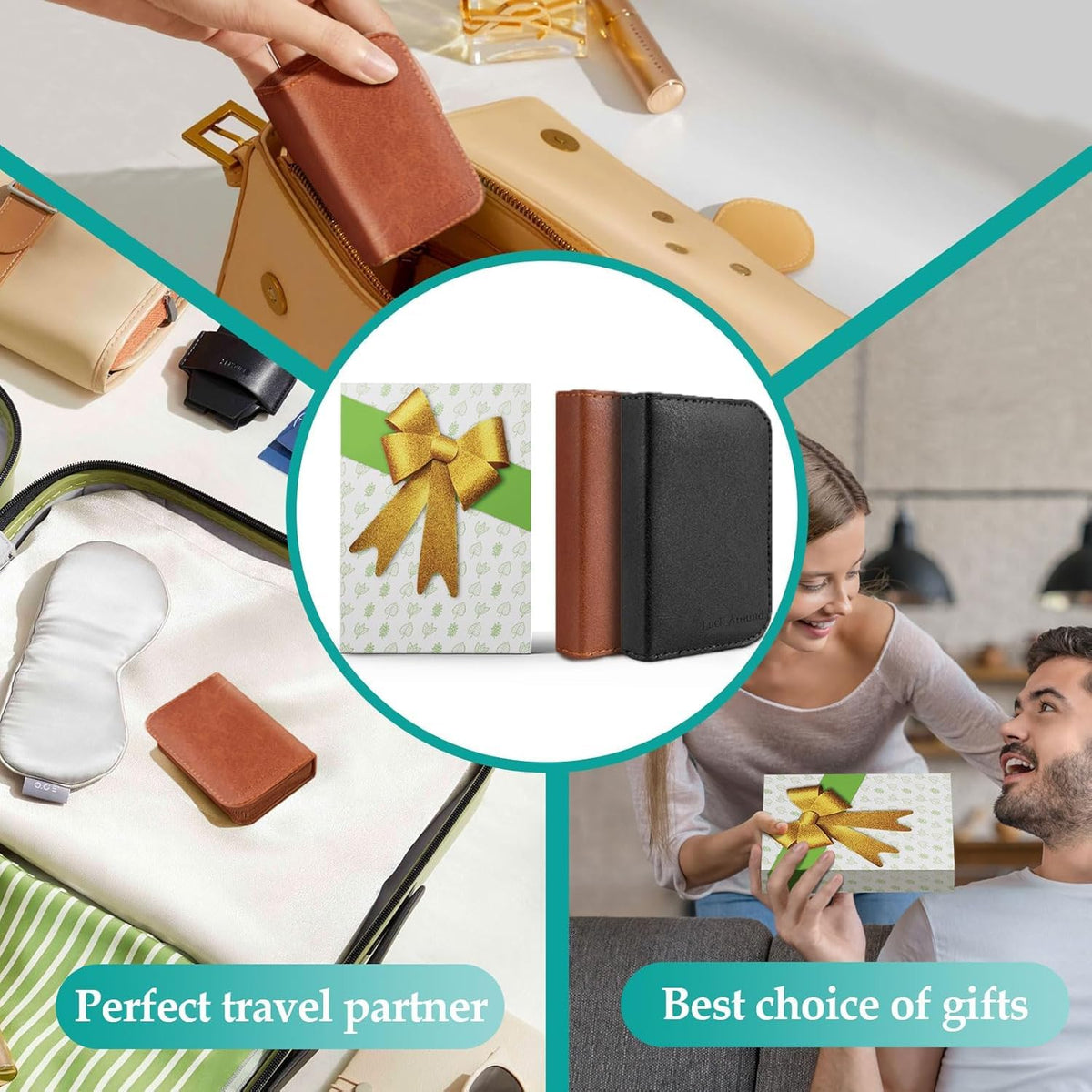 LUCK AROUND lifestyle travel-ready case inside a suitcase for grooming on the go