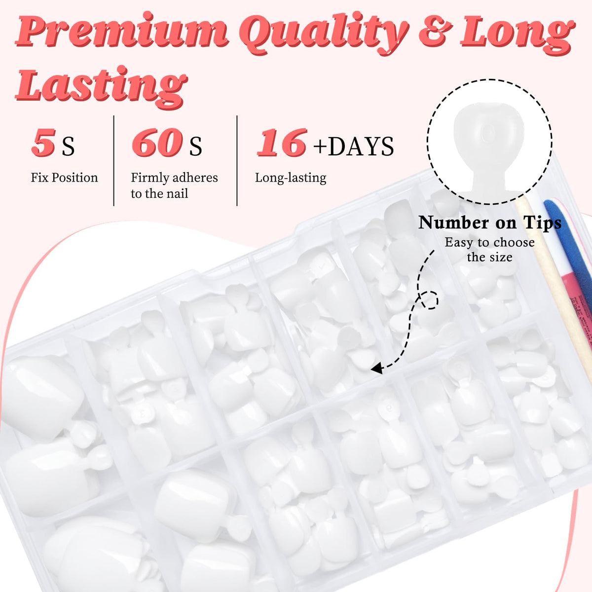 LuckForever glue tube and adhesive tabs displayed for secure or reusable wear