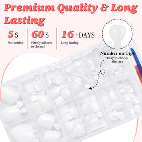 LuckForever glue tube and adhesive tabs displayed for secure or reusable wear