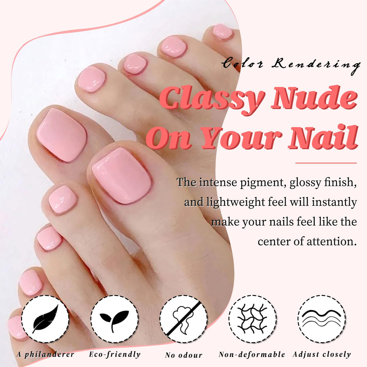 LuckForever toenails applied on toes during pedicure, demonstrating quick at-home application