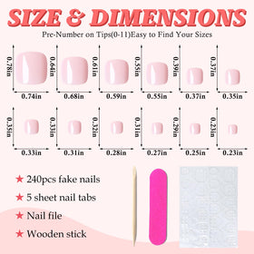 LuckForever open storage case with sorted light pink tips for easy selection