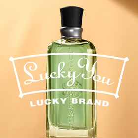 Lucky Brand Lucky You cap and nozzle detail emphasizing practical design