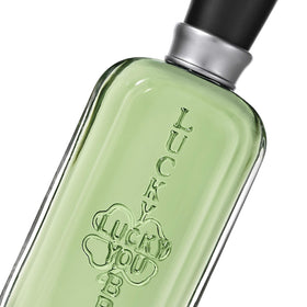 Lucky Brand Lucky You on an outdoor table suggesting fresh, natural vibe