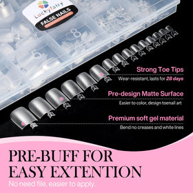 Luckyfairy application in progress showing easy salon-level attachment