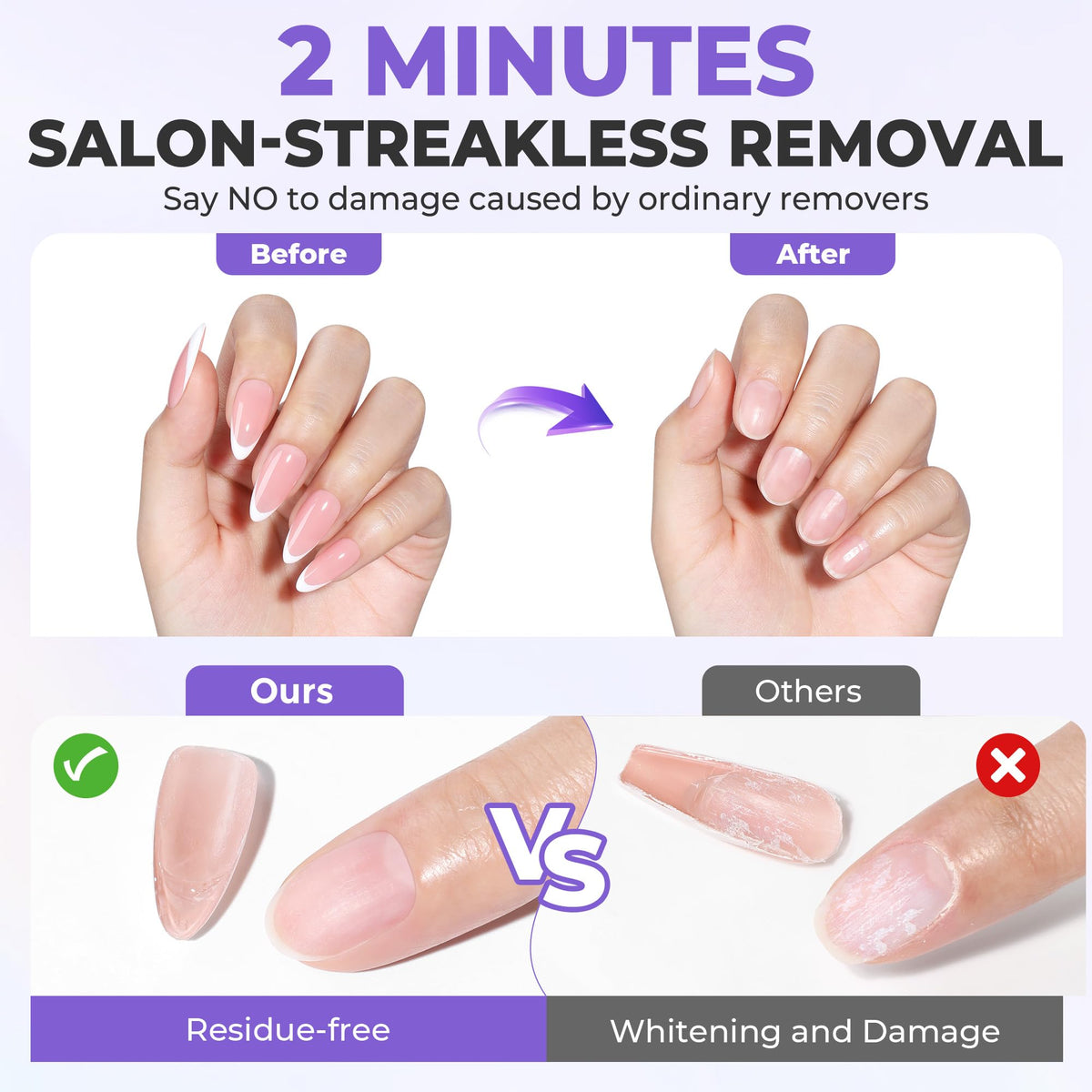 Luckyfairy applied under press-on nail to lift glue quickly and safely