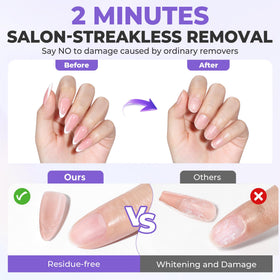 Luckyfairy applied under press-on nail to lift glue quickly and safely