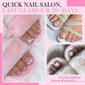 Luckyfairy close-up of clear square toe tip showing smooth finish benefit