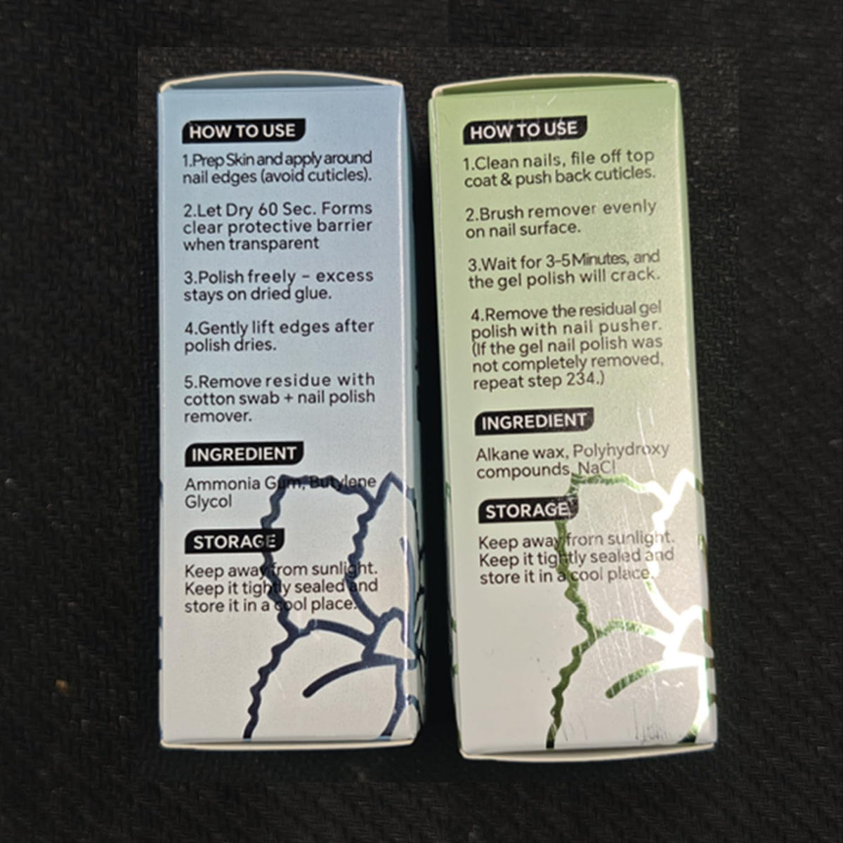 Luckyfairy cuticle protection peel illustrating clean skin after removal